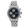 Men's Diamond Watch Breitling Chronomat 39mm Black Dial Stainless Steel 2ct Diamonds