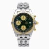Men's Diamond Watch Breitling Chronomat Evolution 40mm Green Dial