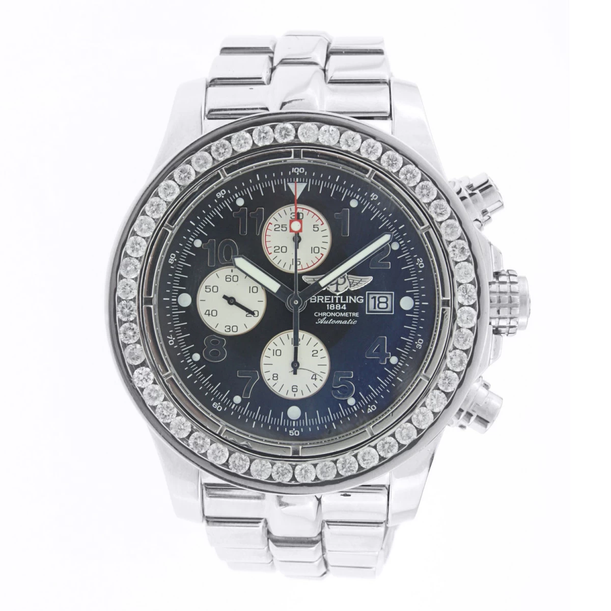 Men's Diamond Watch Breitling Super Avenger 48mm Blue Dial 1 Men's Diamond Watch Breitling Super Avenger 48mm Blue Dial