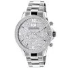 Men's Real Diamond Watch By Luxurman Liberty 0.2ct Swiss Mvt W Steel Band