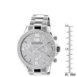 Men's Real Diamond Watch By Luxurman Liberty 0.2ct Swiss Mvt W Steel Band -Watch Store mens diamond watch by luxurman 02ct new arrival midsize ruler
