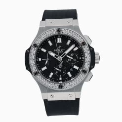 Men's Diamond Watch Hublot Big Bang 44mm Black Dial