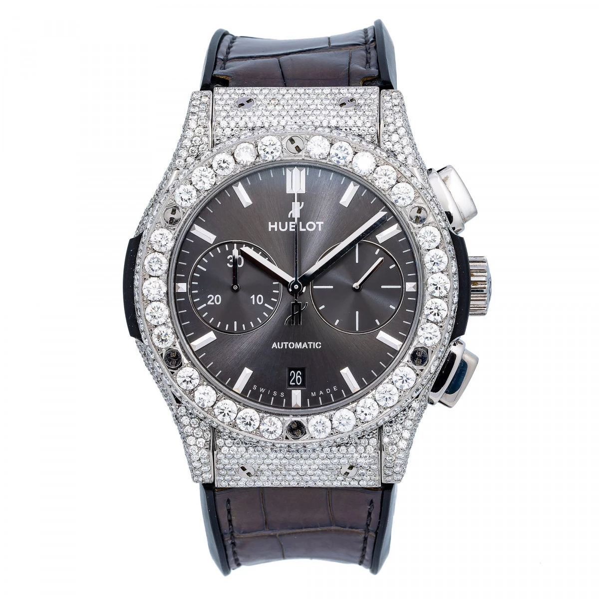 Men's Diamond Watch Hublot Classic Fusion 42mm Grey Dial 1 Men's Diamond Watch Hublot Classic Fusion 42mm Grey Dial