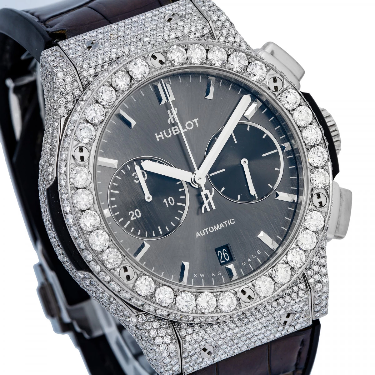 Men's Diamond Watch Hublot Classic Fusion 42mm Grey Dial 2 Men's Diamond Watch Hublot Classic Fusion 42mm Grey Dial - Image 2