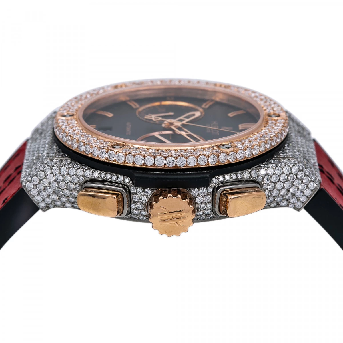 Men's Diamond Watch Hublot Classic Fusion 18K Gold 45mm Black Dial 4 Men's Diamond Watch Hublot Classic Fusion 18K Gold 45mm Black Dial - Image 4