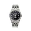Men's Diamond Rolex Watch Datejust 36mm Black Dial Diamond Bezel Jubilee Bracelet