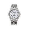 Men's Diamond Rolex Watch Oyster Perpetual Datejust 36mm Blue Dial Diamond Lugs And Bezel