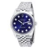 Men's Diamond Watch Rolex Datejust 41mm Dark Blue Dial Jubilee Bracelet