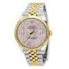 Men's Diamond Watch Rolex Datejust 41mm Rose Mother Of Pearl Dial