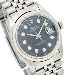 Men's Diamond Watch Rolex Datejust White Gold Bezel 36mm Black Dial W01329 -Watch Store mens diamond watch rolex datejust white gold 36 mm black dial w01329 0E8A3322 2048x2048