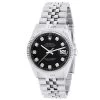 Men's Diamond Watch Watch Rolex Datejust 36mm Black Dial Jubilee Bracelet