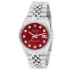 Men's Diamond Watch Watch Rolex Datejust 36mm Red Mother Of Pearl Dial Jubilee Bracelet