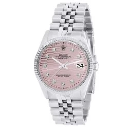 Men's Diamond Watch Watch Rolex Datejust 36mm Rose Print Dial Jubilee Bracelet