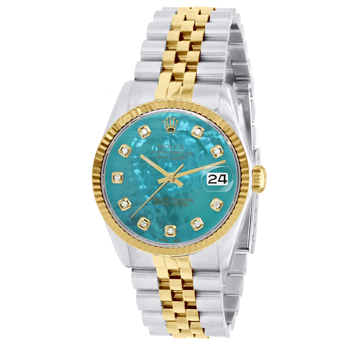 Men's Diamond Watch Watch Rolex Datejust 36mm Turquoise Dial Jubilee Bracelet 1 Men's Diamond Watch Watch Rolex Datejust 36mm Turquoise Dial Jubilee Bracelet