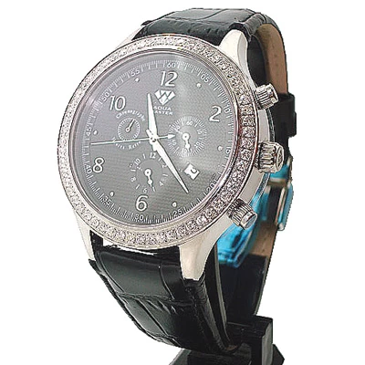 Men's Diamond Aqua Master Watch 2.45ct 1 Men's Diamond Aqua Master Watch 2.45ct