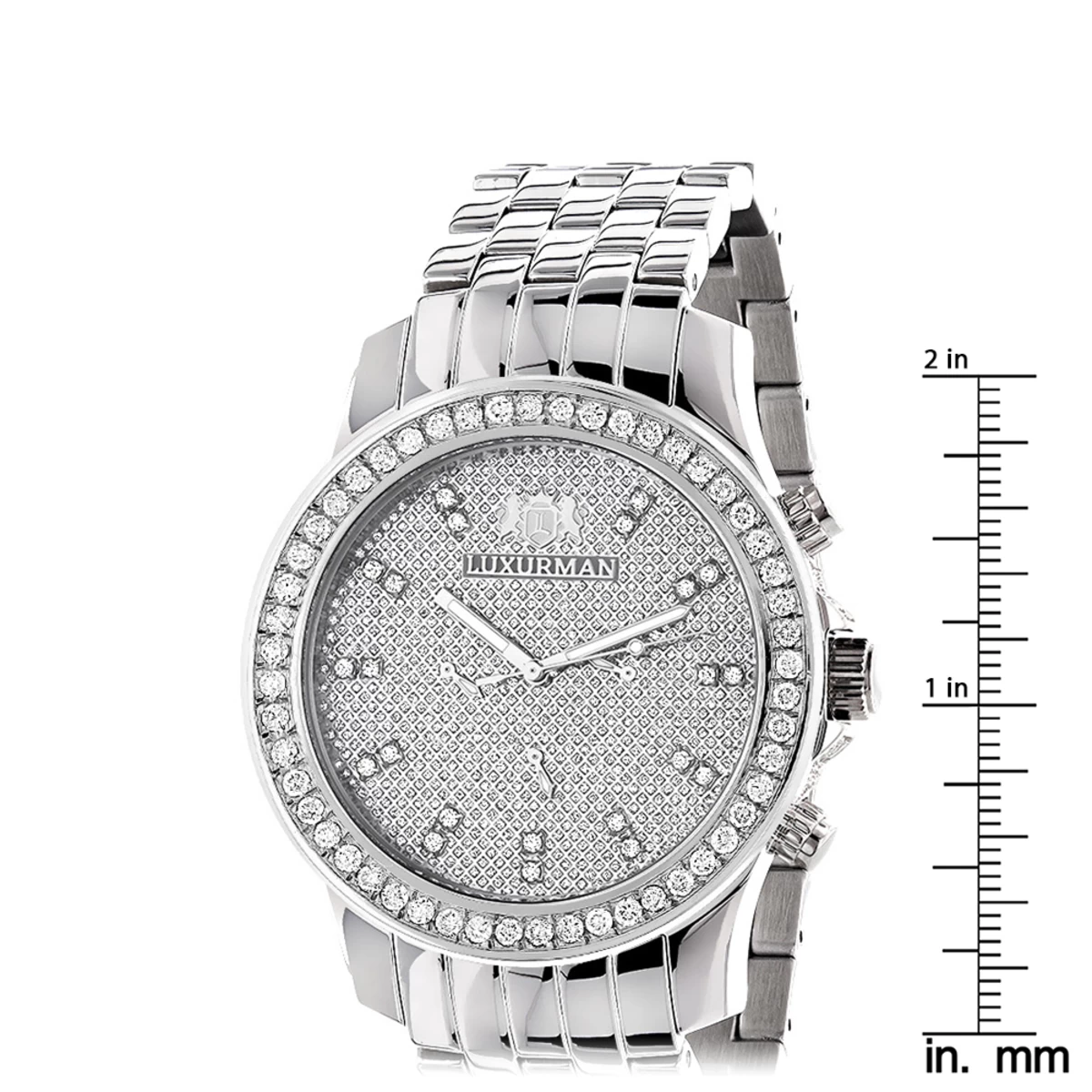 Men's Diamond LUXURMAN Diamond Watch 2.5ct 5 Men's Diamond LUXURMAN Diamond Watch 2.5ct - Image 5