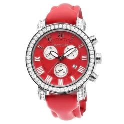 Men's Fine Diamond Benny Co Watch 3ct Red