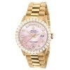 Men's Gold Watch Rolex Day-Date 36mm Rose Mother Of Pearl Dial President Bracelet Diamond 4ct Bezel