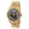 Men's Gold Watch Rolex Day-Date Diamond 36mm Black Roman Numerals Dial President Bracelet