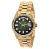 Men's Gold Watch Rolex Day-Date Diamond 36mm Dark Green Dial President Bracelet