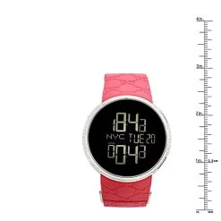 Men's Gucci I-Gucci Luxury 3.10ct Diamond Watch With Digital Steel Case & Red Rubber YA114212 -Watch Store mens gucci luxury diamond watch 310ct p 42329 ruler