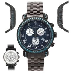 Men's Joe Rodeo Blue Diamond Watch 5.50ct Classic -Watch Store mens joe rodeo blue diamond watch 550ct classic p 35778 main2