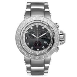 Men's Joe Rodeo Watch 4.00ct Diamonds Razor Black