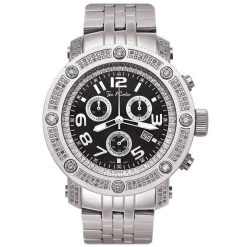 Men's Joe Rodeo JoJo Apollo Black Dial Diamond Watch 1.70ct