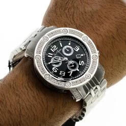 Men's Joe Rodeo JoJo Apollo Black Dial Diamond Watch 1.70ct -Watch Store mens joe rodeo watches jojo apollo diamond watch 170ct p 8344 bod2