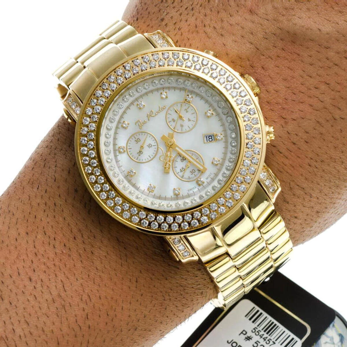 Men's JoJo Joe Rodeo Junior Diamond Watch 4.75ct Yellow 7 Men's JoJo Joe Rodeo Junior Diamond Watch 4.75ct Yellow - Image 7