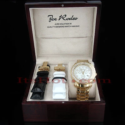 Men's JoJo Joe Rodeo Junior Diamond Watch 4.75ct Yellow 5 Men's JoJo Joe Rodeo Junior Diamond Watch 4.75ct Yellow - Image 5