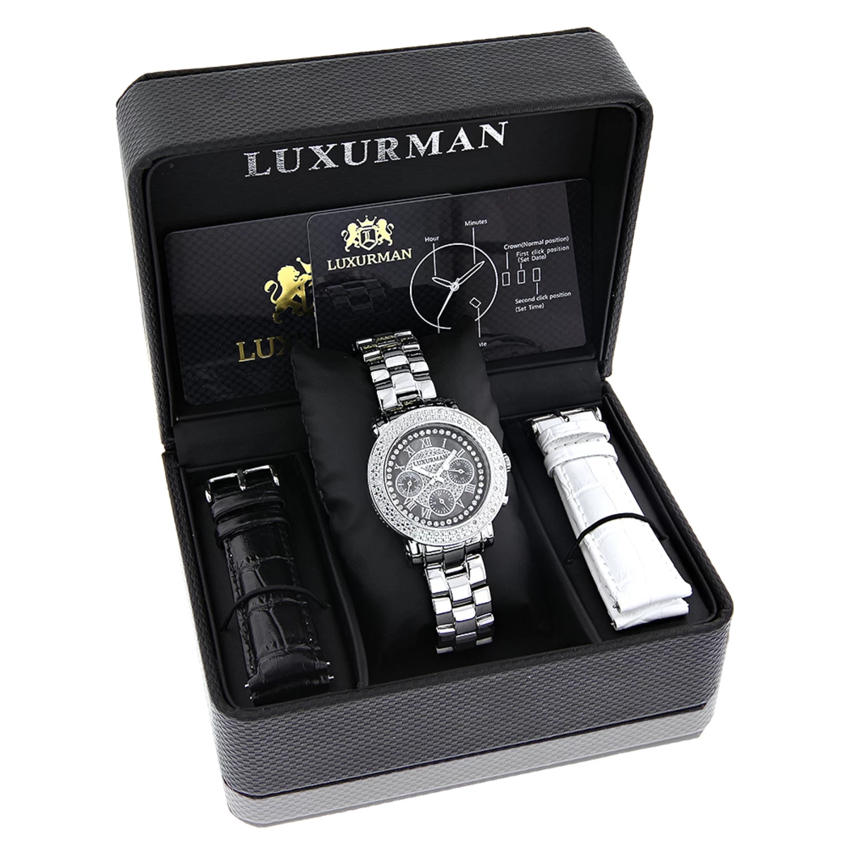 Ladies Diamond Watches By Luxurman 0.3ct Black MOP Montana 3 Ladies Diamond Watches By Luxurman 0.3ct Black MOP Montana - Image 3