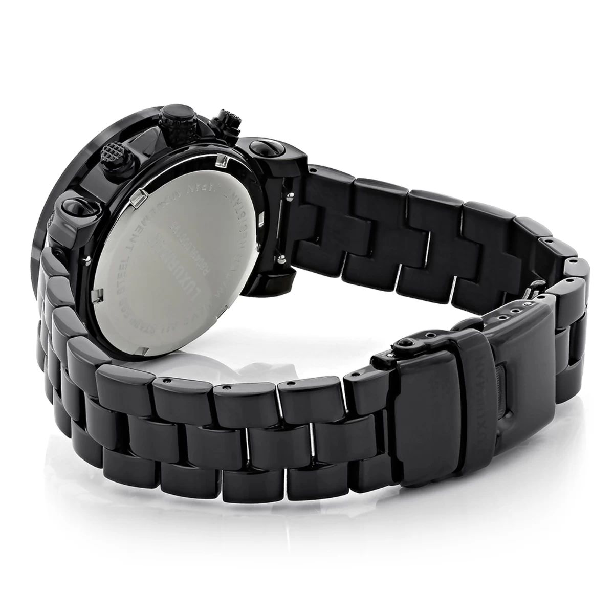 Unisex Diamond Luxurman Black Diamond Watch 2 Unisex Diamond Luxurman Black Diamond Watch - Image 2