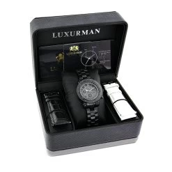 Unisex Diamond Luxurman Black Diamond Watch 8 Unisex Diamond Luxurman Black Diamond Watch -Watch Store mens ladies diamond watches luxurman black diamond watch 4
