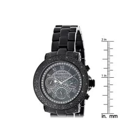 Unisex Diamond Luxurman Black Diamond Watch 9 Unisex Diamond Luxurman Black Diamond Watch -Watch Store mens ladies diamond watches luxurman black diamond watch ruler