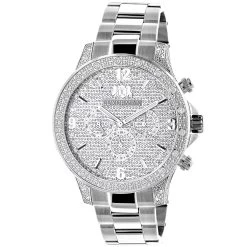 Men's Luxurman Diamond Watch 0.5ct Liberty Swiss Quartz