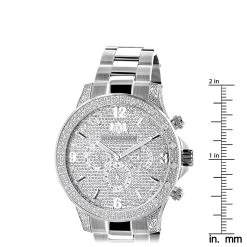 Men's Luxurman Diamond Watch 0.5ct Liberty Swiss Quartz -Watch Store mens luxurman diamond watch 05ct liberty ruler