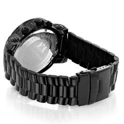 Men's Oversized Black Diamond Watch By LUXURMAN 0.75ct Chronograph -Watch Store mens oversized black diamond watch by luxurman 075ct chronograh 2