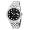 Men's Rolex Datejust 41mm Black Dial Jubilee Bracelet Diamond Bezel