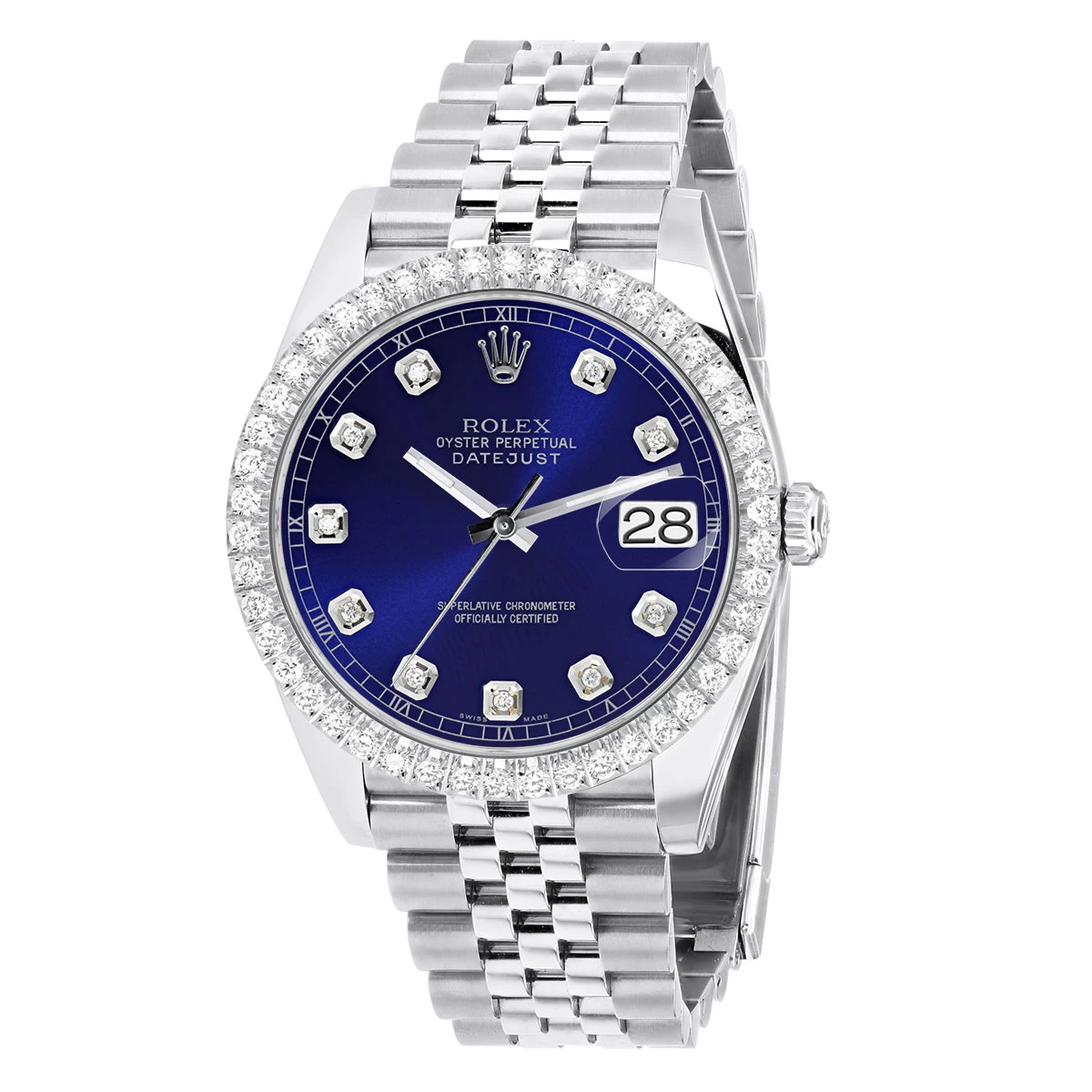 Men's Rolex Datejust 41mm Dark Blue Dial Jubilee Bracelet Diamond Bezel 1 Men's Rolex Datejust 41mm Dark Blue Dial Jubilee Bracelet Diamond Bezel