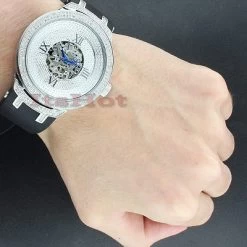 White Men's Skeleton AutomaticJoe Rodeo Diamond Watch 2.20ct -Watch Store mens skeleton watches joe rodeo diamond watch 220ct p 45429bod