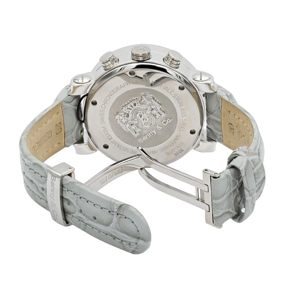 Men's VS Diamond Benny And Co Watch Collection 3.5ct Grey Swiss Chronograph 2 Men's VS Diamond Benny And Co Watch Collection 3.5ct Grey Swiss Chronograph - Image 2