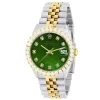 Men's Watch Rolex Datejust 36mm Emerald Green Dial Jubilee Bracelet Diamond 4ct Bezel