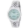 Men's Watch Rolex Datejust 36mm Light Blue Roman Numerals Dial Jubilee Bracelet Diamond 4ct Bezel