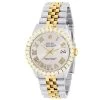 Men's Watch Rolex Datejust 36mm Smokey White Roman Numerals Dial Jubilee Bracelet Diamond 4ct Bezel