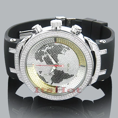 Men's World Map Joe Rodeo Diamond Watch 2.2 Master 1 Men's World Map Joe Rodeo Diamond Watch 2.2 Master