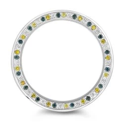 Multicolor Diamond Replacement Bezel For Men's Luxurman Raptor Watches 3.5ct