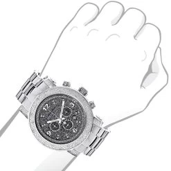 Oversized Diamond Luxurman Men's Diamond Watch 0.75ct -Watch Store oversized diamond watches luxurman mens diamond watch 075ct 3