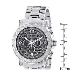 Oversized Diamond Luxurman Men's Diamond Watch 0.75ct -Watch Store oversized diamond watches luxurman mens diamond watch 075ct ruler