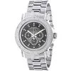 Oversized Men's Diamond Watch 0.25ct Black MOP Luxurman Escalade W Chronograph